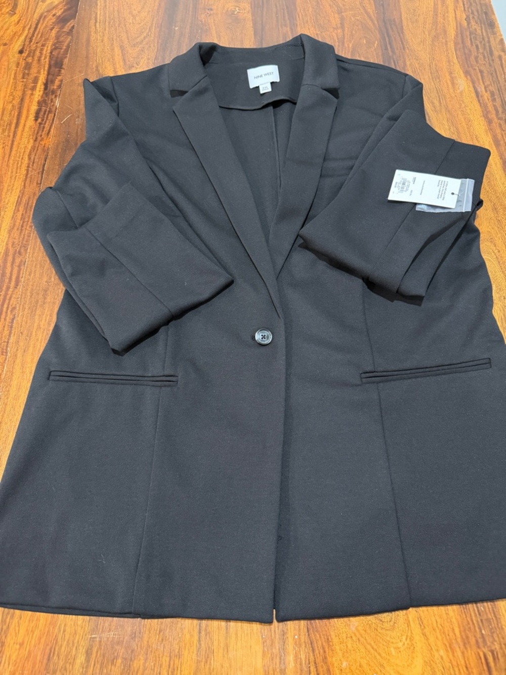 NWT Nine West Black Long Blazer XXL | Career Chic | Office Siren | Workwear
